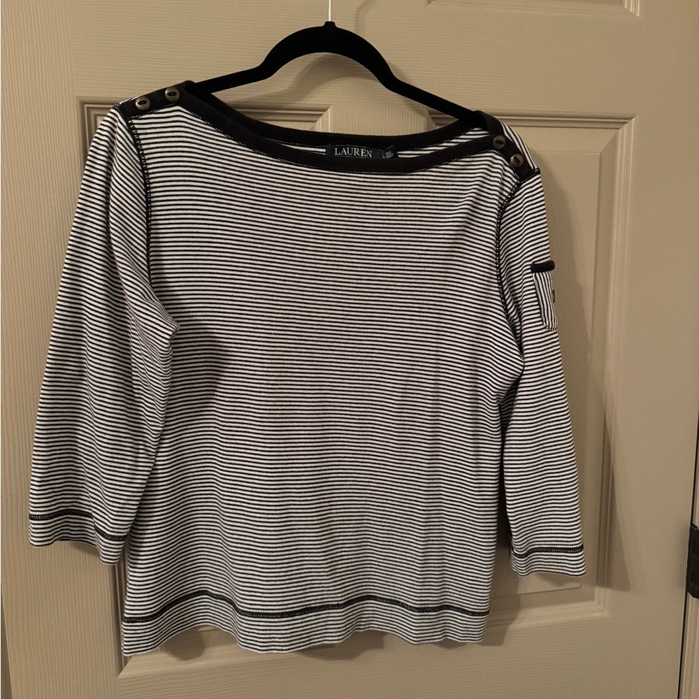 Ralph Lauren Monochrome Striped Tee